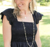 Natalie Wood Design She's Spicy Chain Link Necklace in Gold