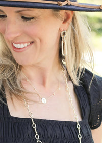 Natalie Wood Design She's Spicy Link Statement Earrings