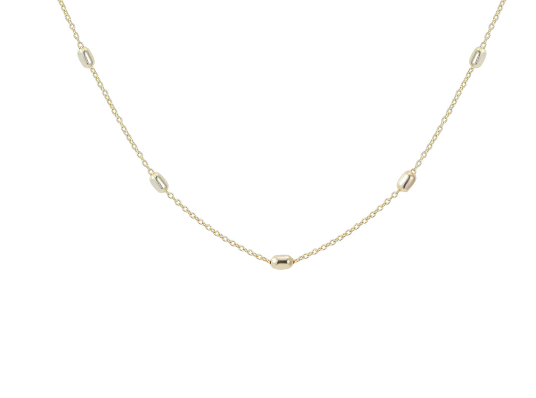 Natalie Wood Design Everyday Beaded Layering Necklace in Gold