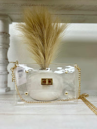 Envelope Crossbody - Clear with Gold Accent