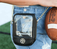 Natalie Woods Design Grace Clear Crossbody in Black