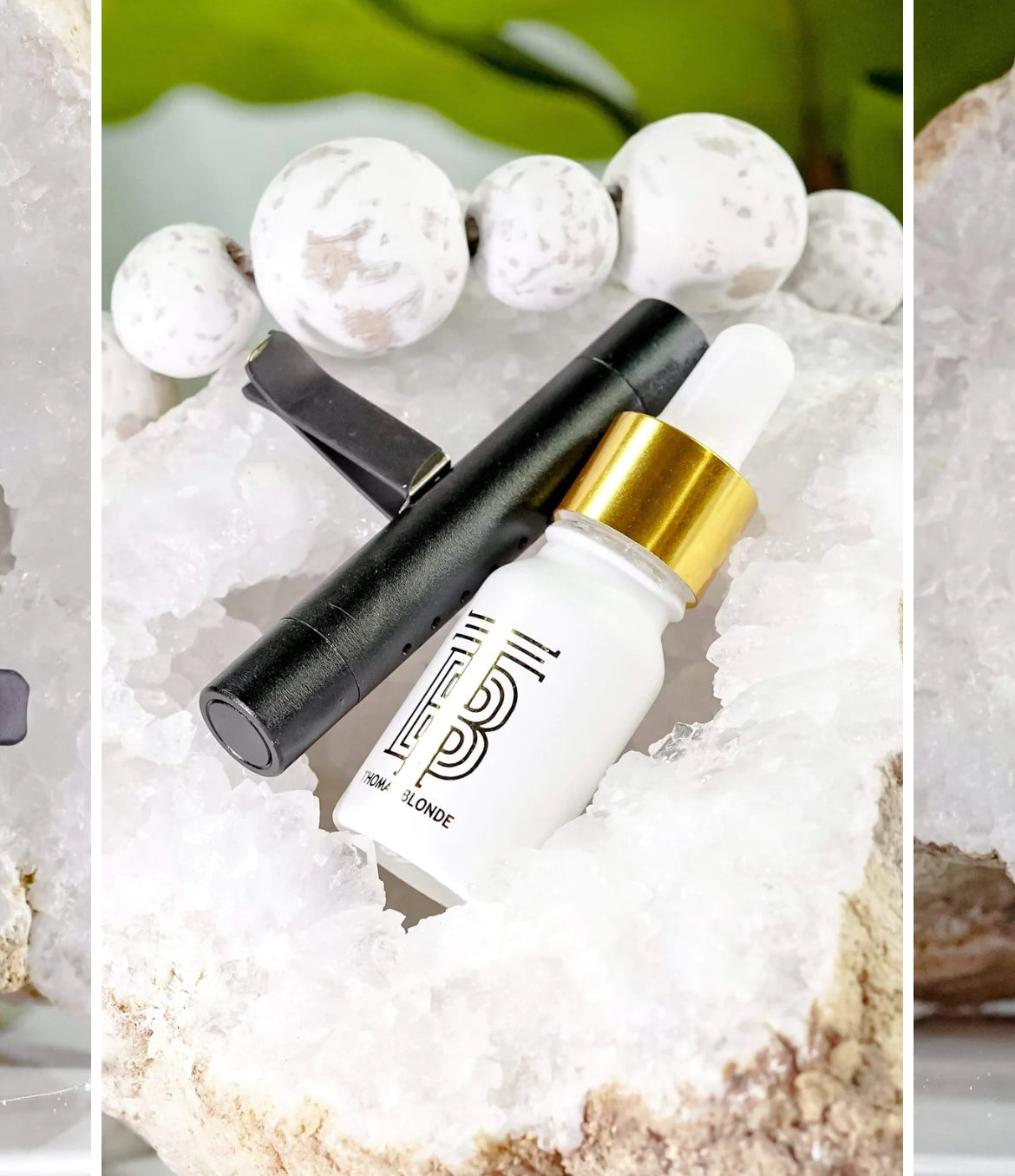 Thomas Blonde Fresh Vent Car Diffuser Clip and oil set