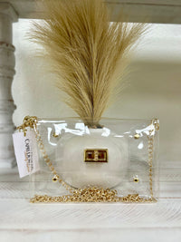 Envelope Crossbody - Clear with Gold Accent