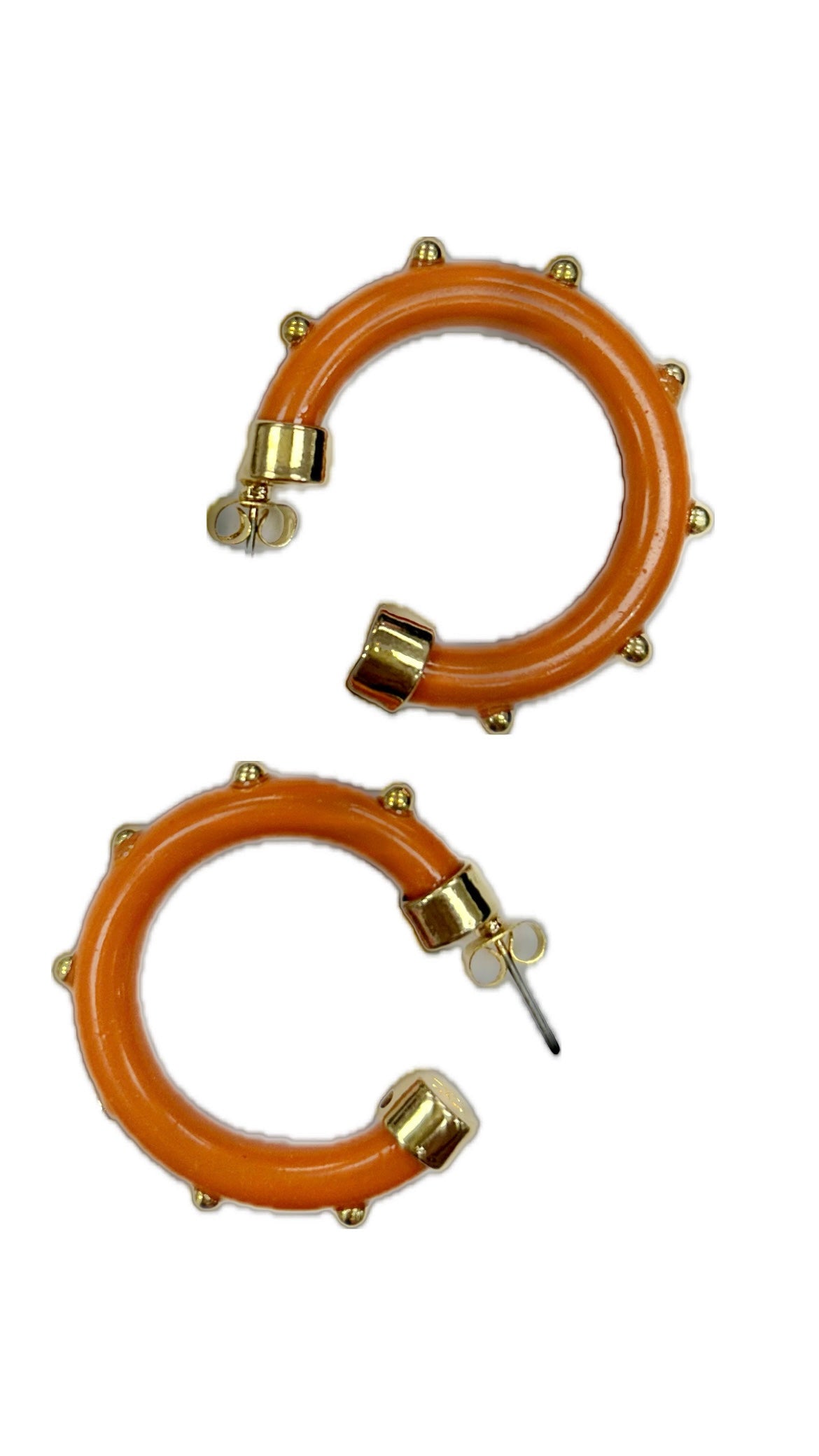 Mini Hoop - Burnt Orange with Gold Balls - Hoo Hoop