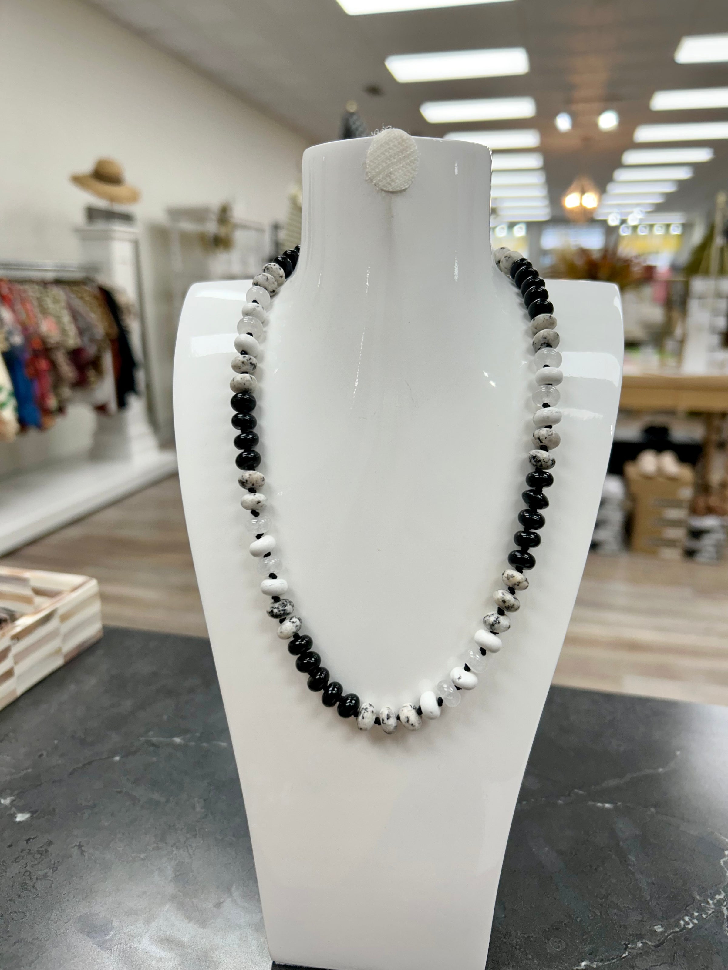 Brooke Black white gemstones