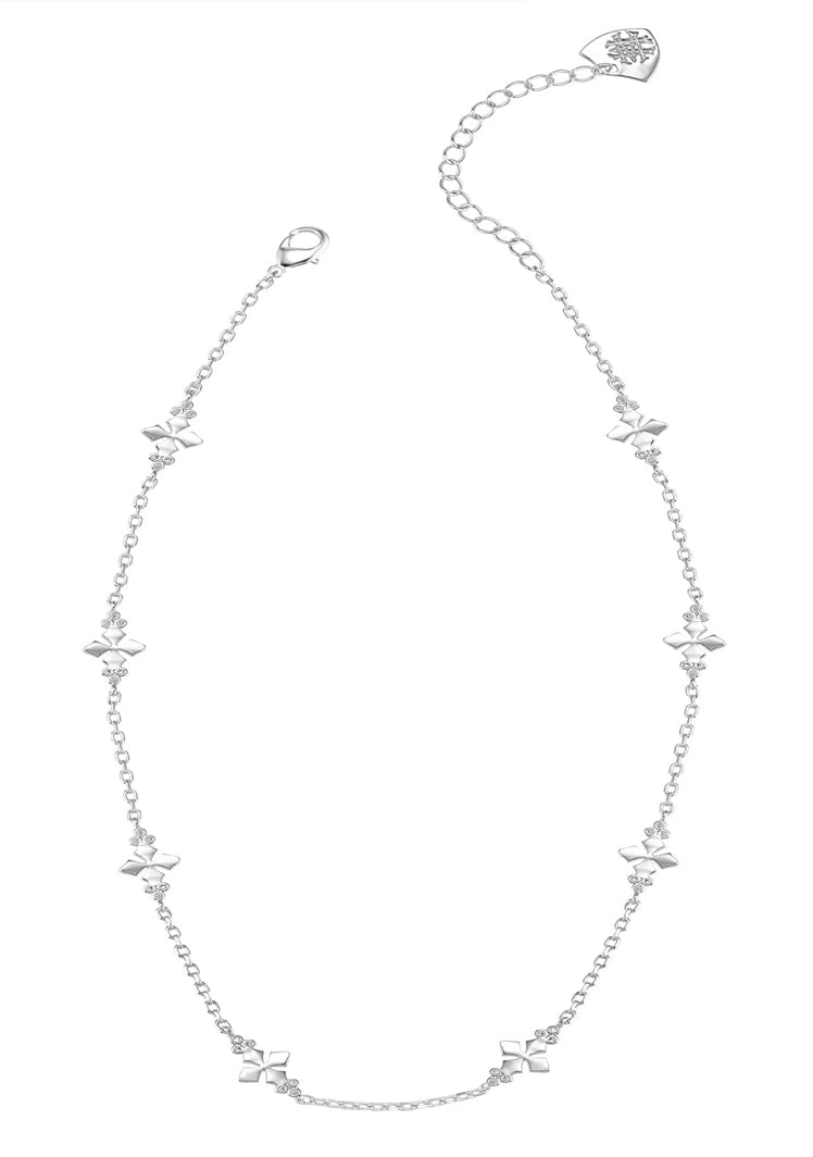 Natalie Wood Believer Cross Mini Necklace in Silver