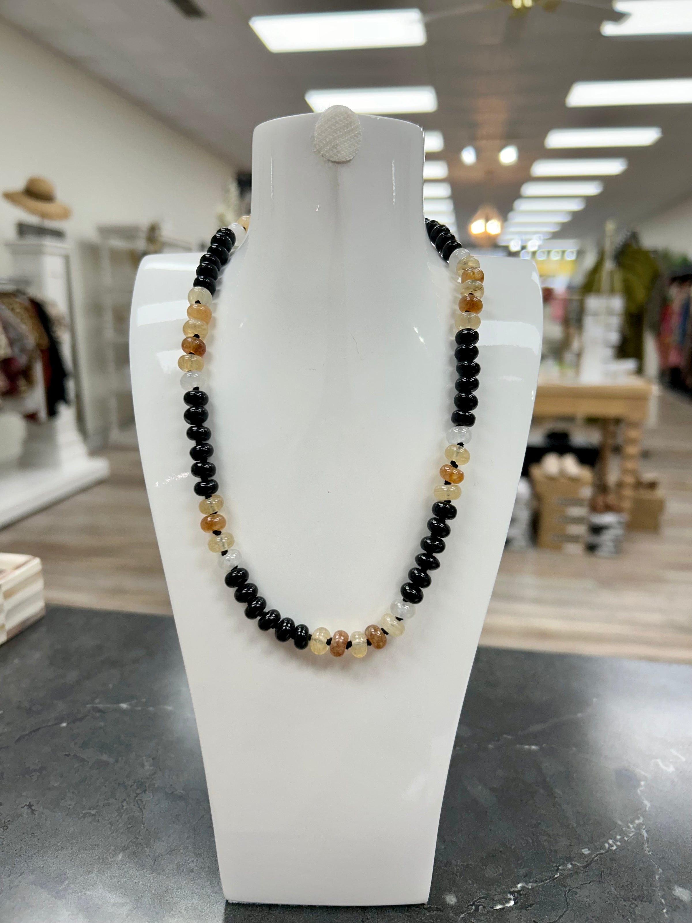 Brooke Black and brown gemstones