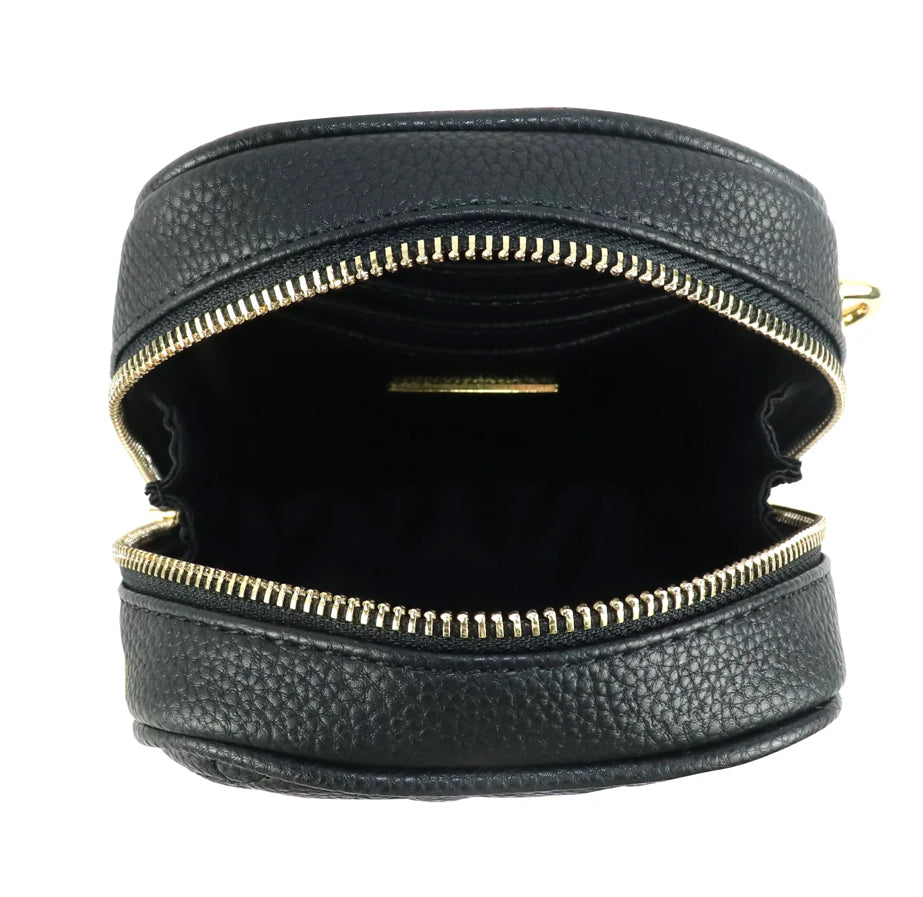 Natalie Wood Grace Quilted Crossbody in Black