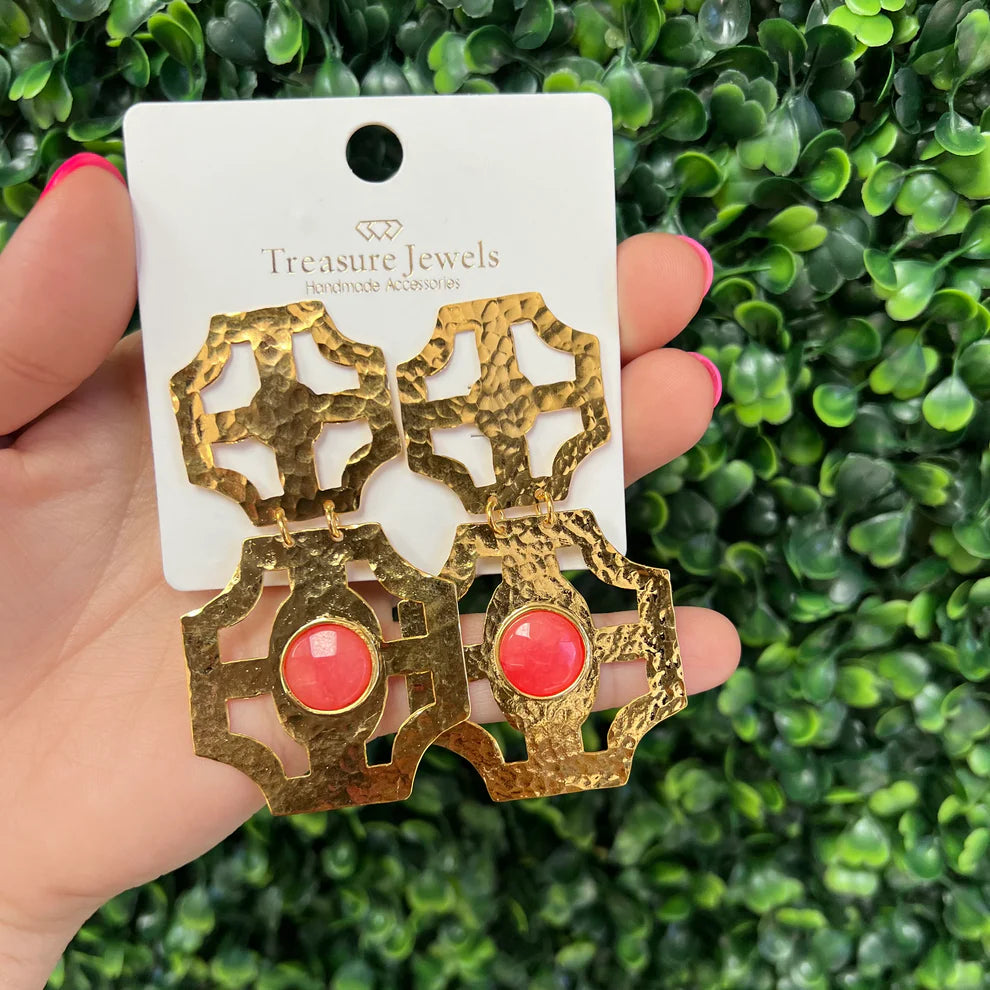 Stacey Coral Earring