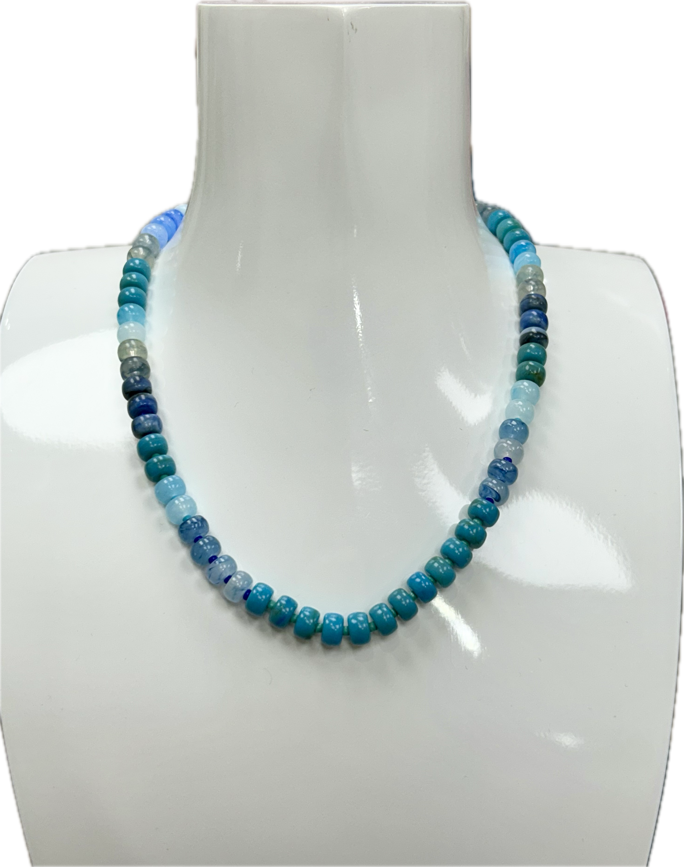 Ocean blue gemstone necklace