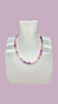 Purple ombre gemstone necklace