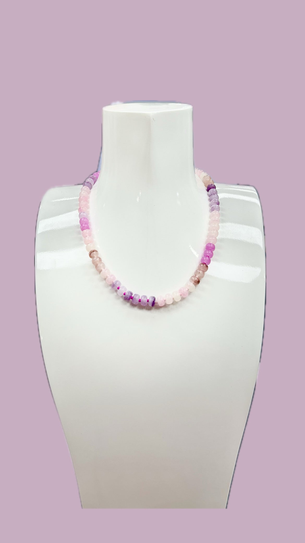 Purple ombre gemstone necklace