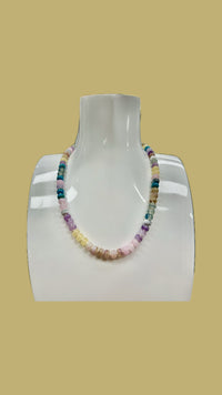 Pastel gemstone necklace