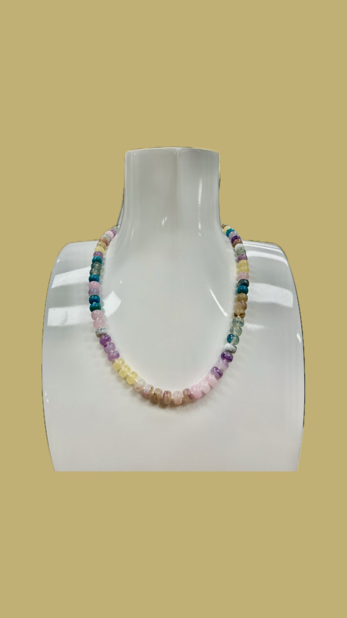 Pastel gemstone necklace