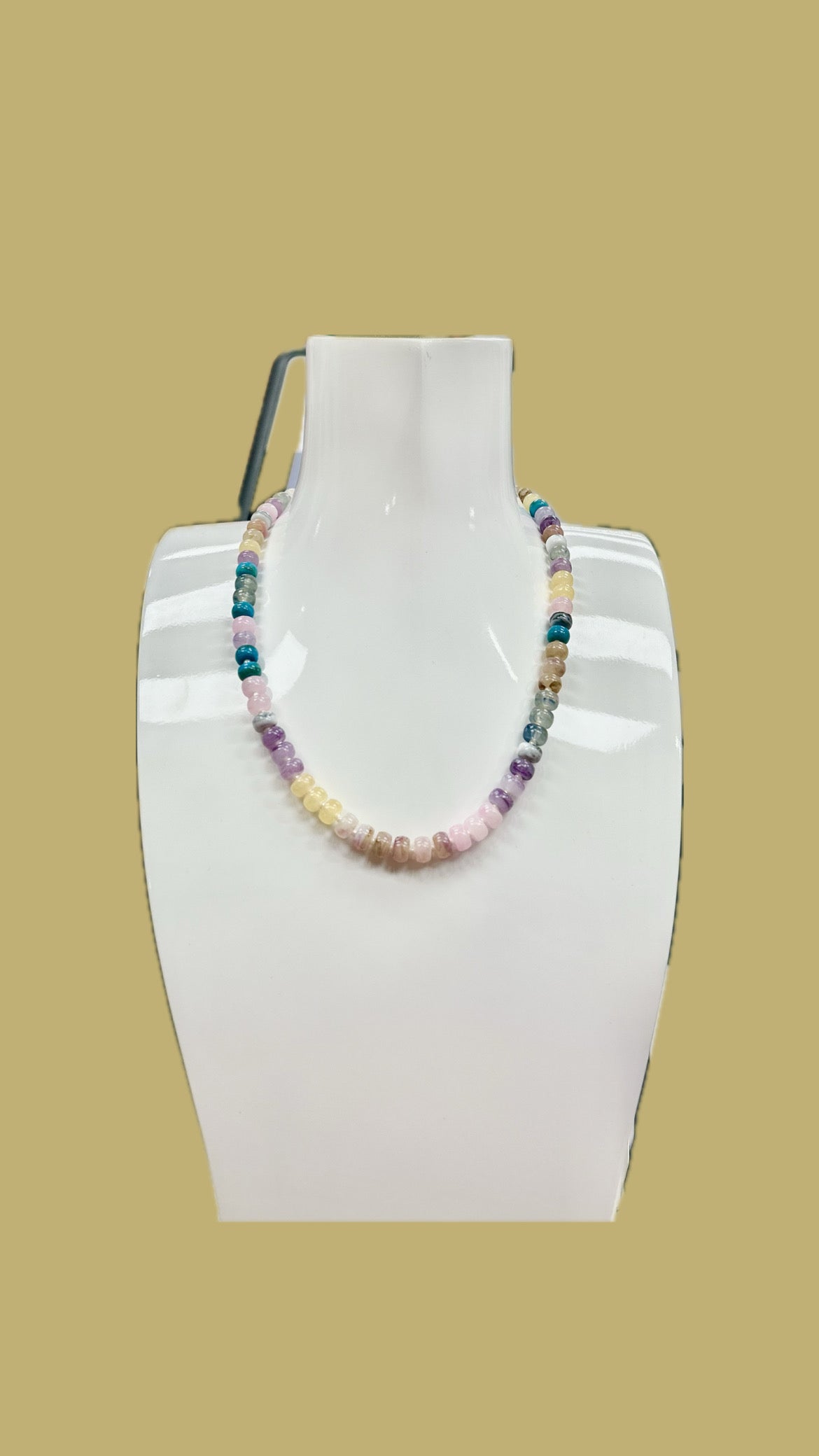 Pastel gemstone necklace