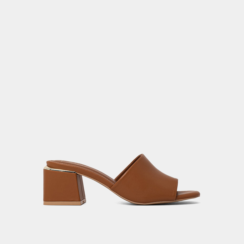 GLINDA Mule Heel Camel