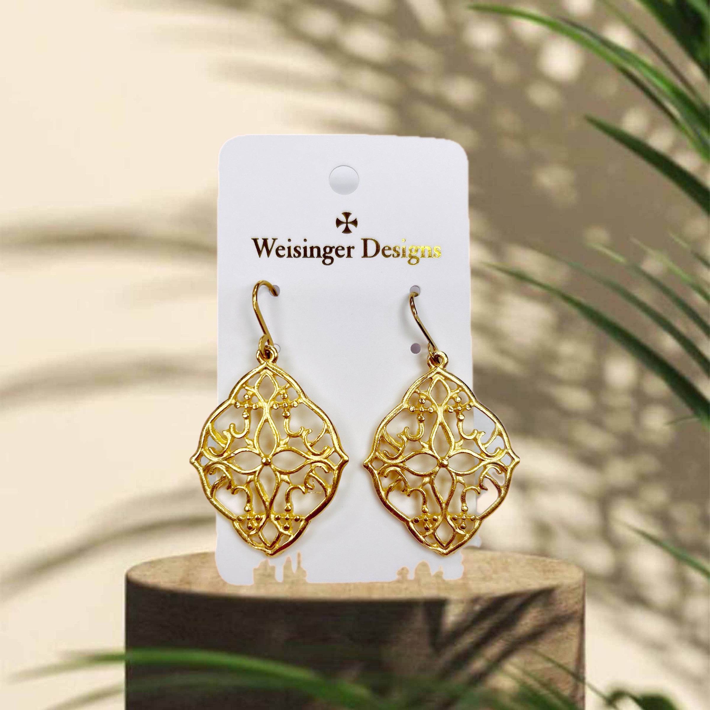 Weisinger Designs - Filligree Cross Earrings