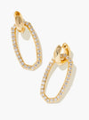 Kendra Scott Danielle Gold Convertible Link Earrings in White Crystal