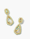Kendra Scott Beaded Camry Gold Statement Earrings in Iridescent Mix