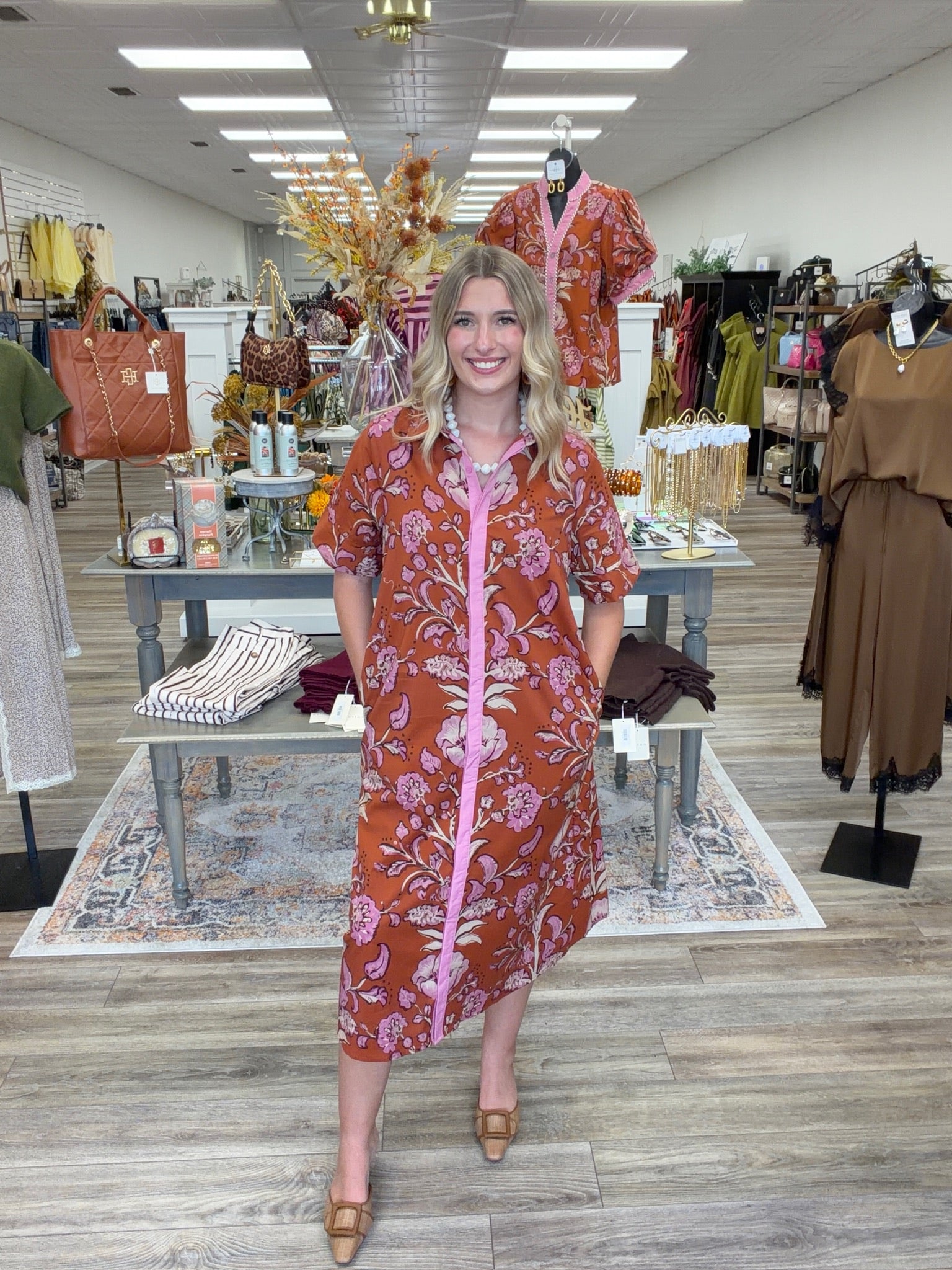 The Rosalie Floral Button-Down Dress