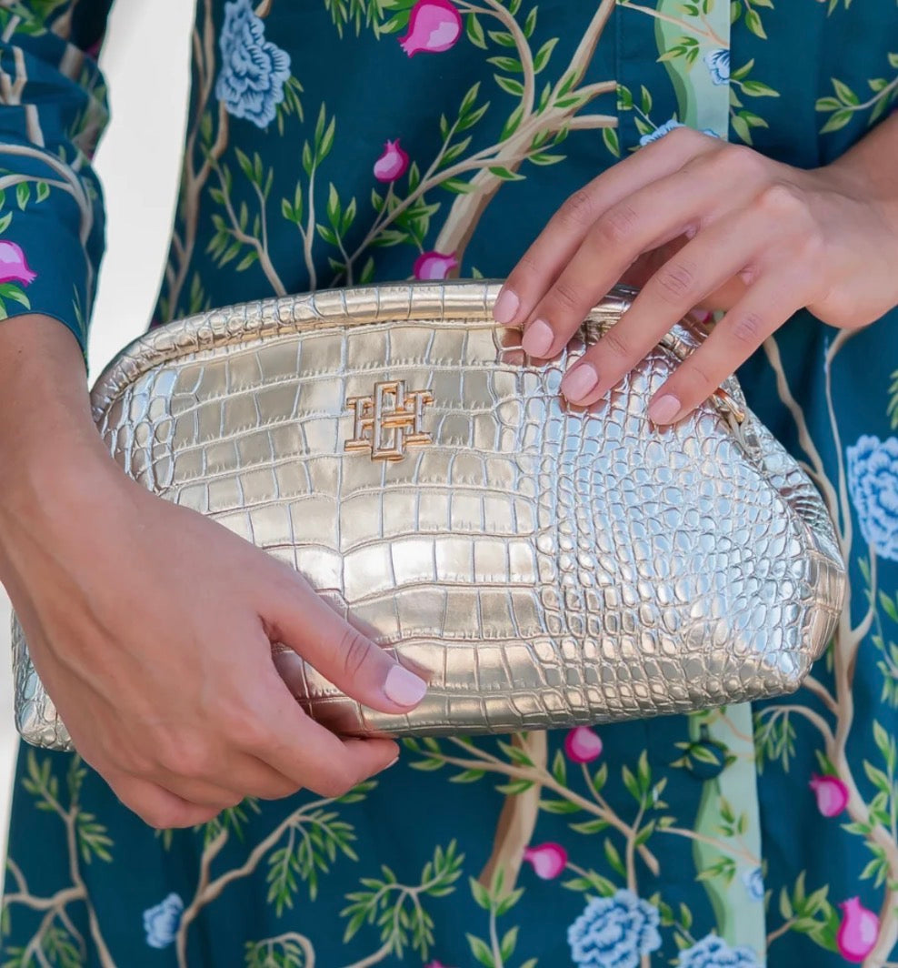 Caroline Hill - Lennox Folding Clutch Gold EC