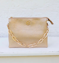 Caroline Hill - Ariana Crossbody Woven Gold