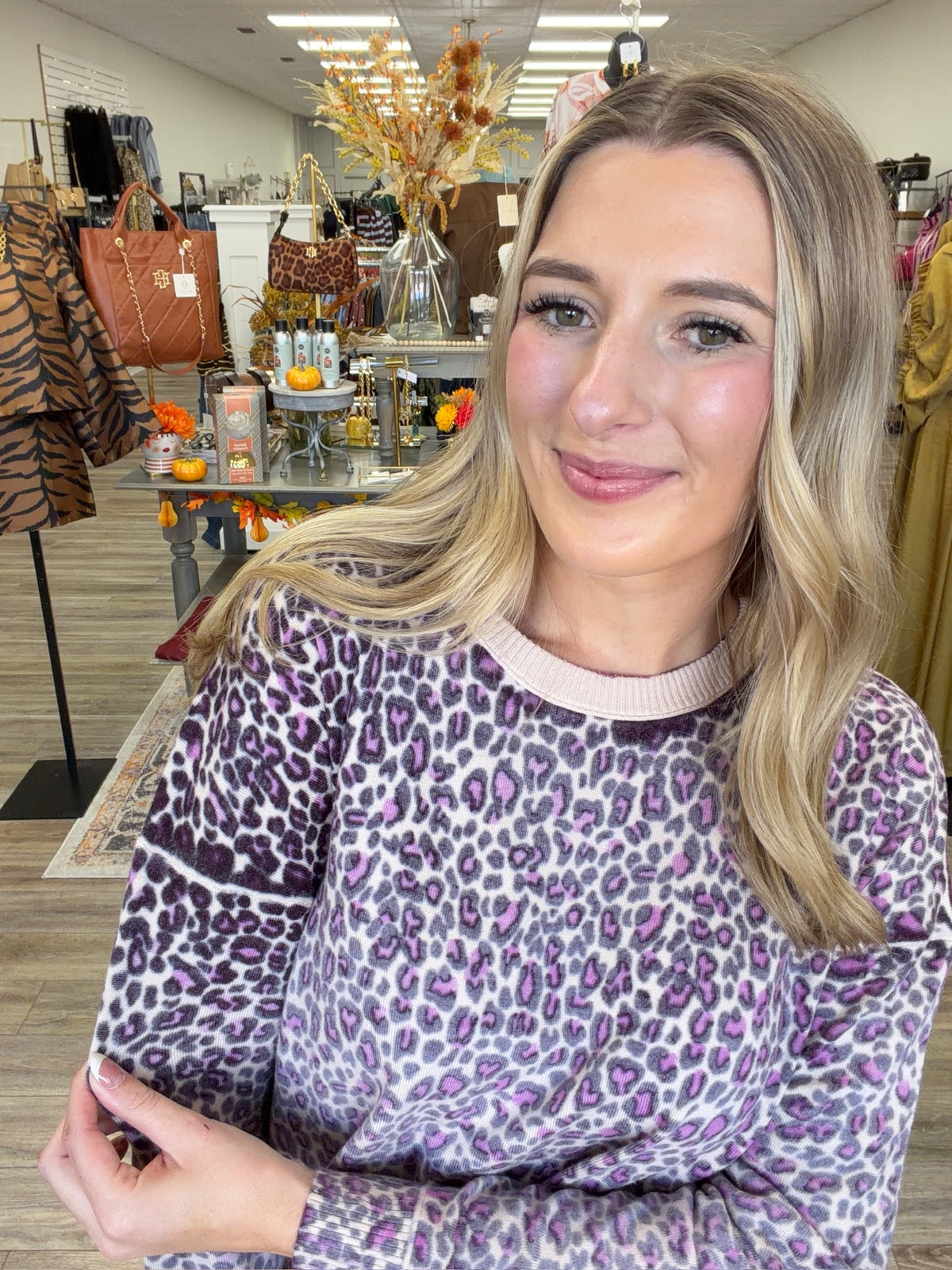 The Plum Leopard Sweater