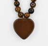 Janel Tiger Eye Gemstone Necklace - Brown