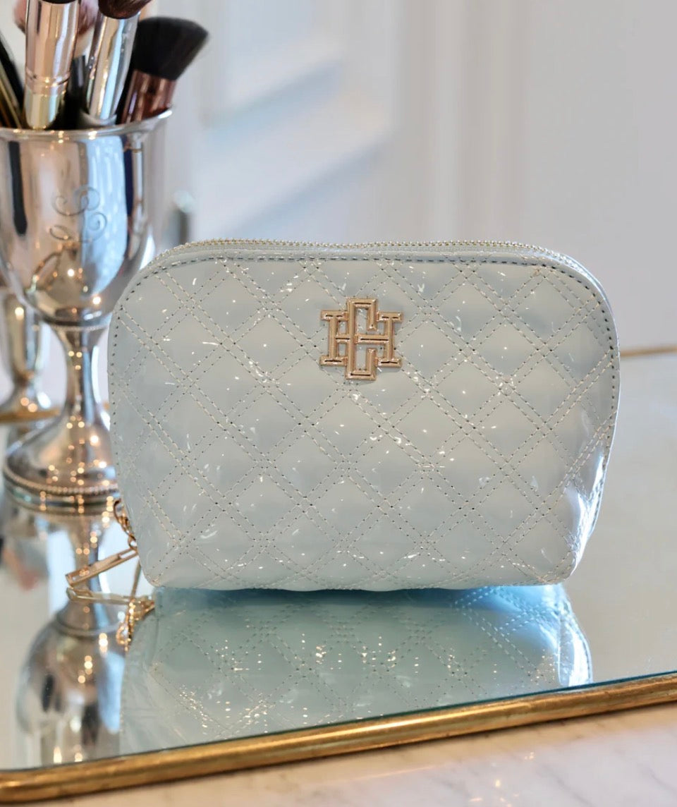 Caroline Hill - Ibiza Small Pouch - Light Blue Patent
