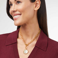 Julie Vos - Honeybee Demi Necklace - Gold - Iridescent Clear