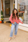 Cathy Sweater - Red/Ivory