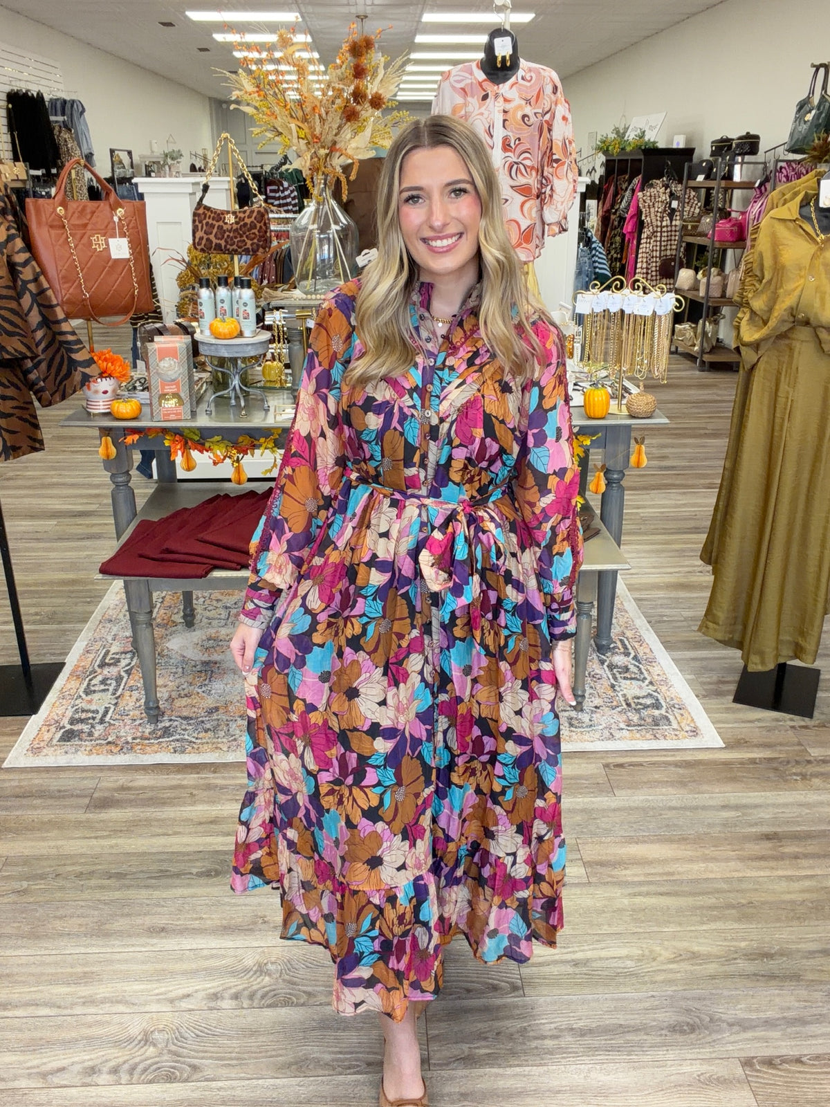 The Dahlia floral dress