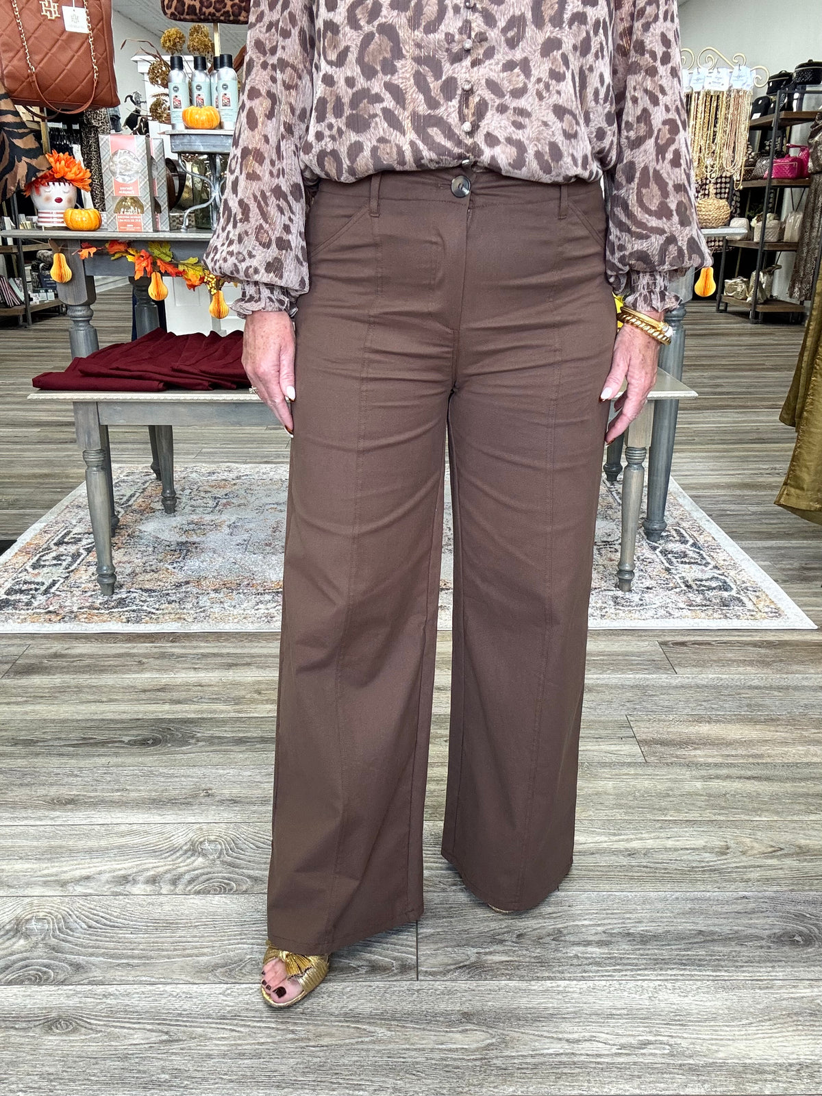 The Mocha Muse Wide Leg Pants