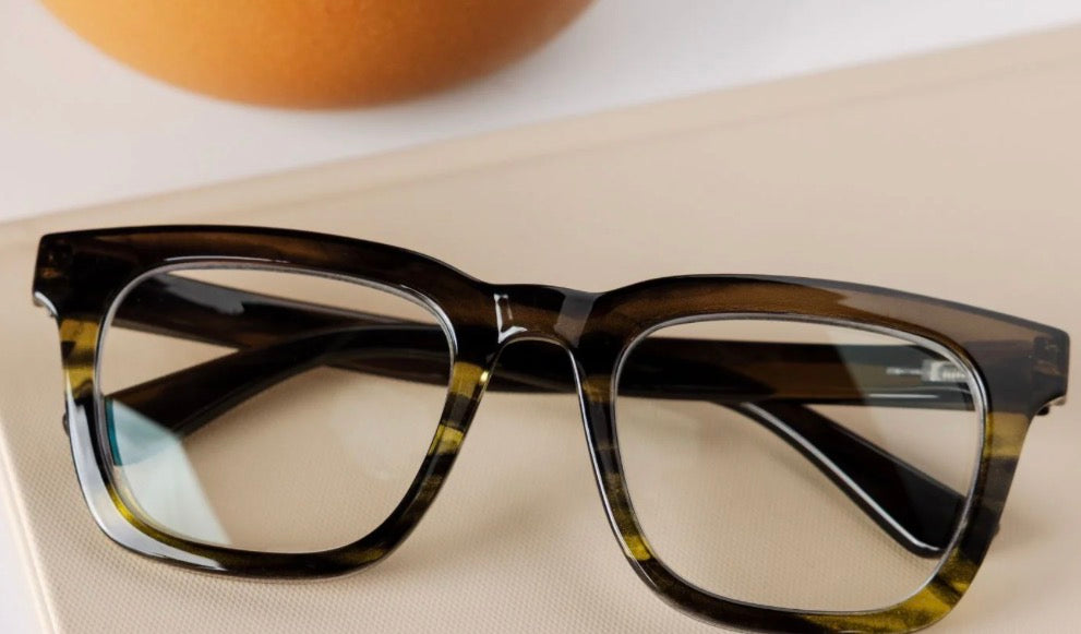 Cavern Blue Light Protection Readers- Green Ombré Horn