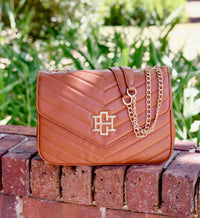 Mia Crossbody Bag Saddle - Caroline Hill