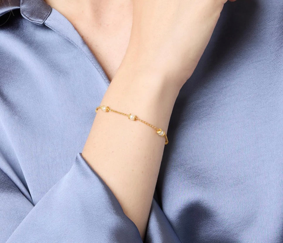 Julie Vos - Hydra Delicate Bracelet - Gold - Pearl