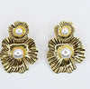 Golden Pearl Bloom Earrings