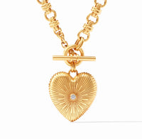 Julie Vos - Esme Heart Necklace - Gold - Cubic Zirconia -