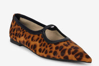 Fleur Tan Leopard Flats