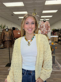 The Lemon Cardigan - Soft Butter Yellow
