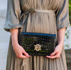 Bryn Crossbody Clutch Black Patent - Caroline Hill