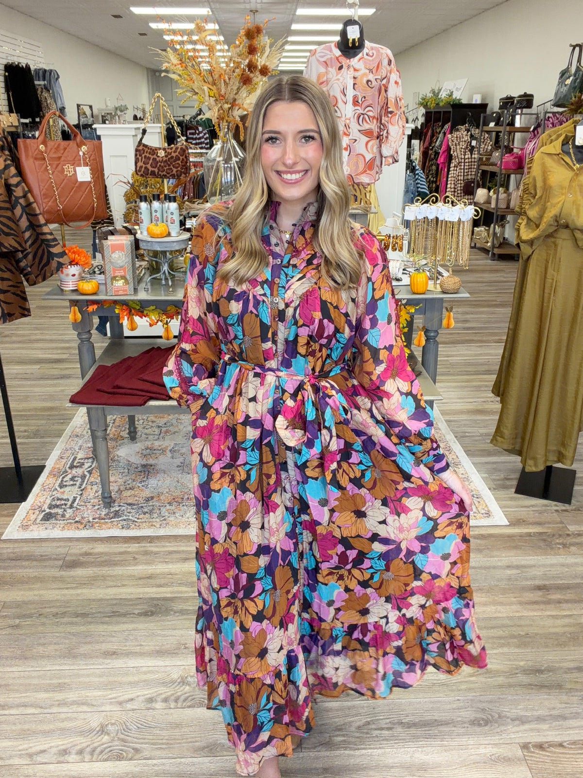 The Dahlia floral dress