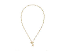 Natalie Wood Design Toggle Initial Necklaces in H Gold