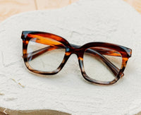 The Cleo Blue Light Protection readers- Brown Ombré Horn