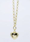 Dainty Chain Puffy Heart Necklace