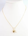 Sally Drop Charm Necklace Gold - Caroline Hill