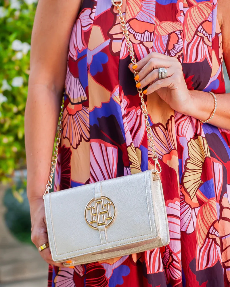 Cecilia Circle Logo Handbag Pearl - Caroline Hill
