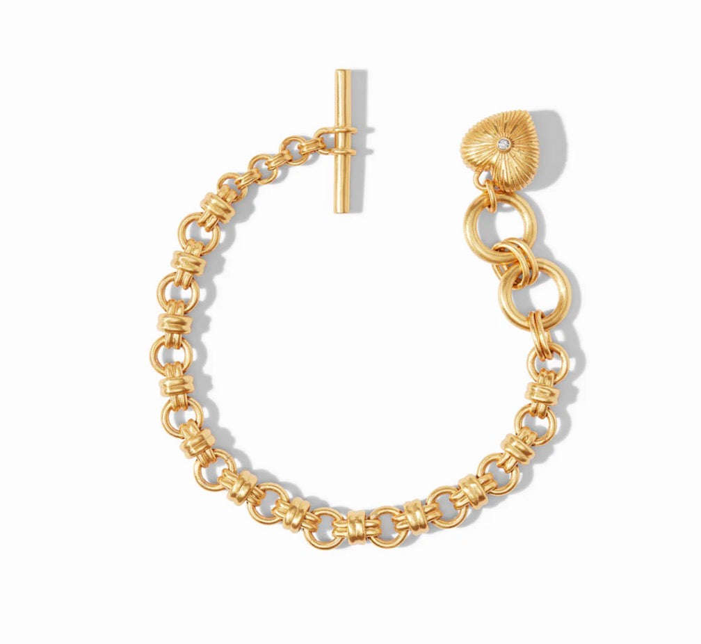 Julie Vos - Esme Heart Bracelet - Gold - Cubic Zirconia