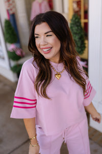 The Blakely Pink Set - Causal Relax Fit -Entro