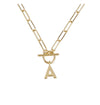 Natalie Woods Designs Toggle Initial Necklaces in A Gold